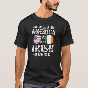 Camiseta Feito em América com irlandês parte o t-shirt