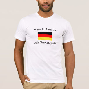 Camiseta feito em América com peças alemãs