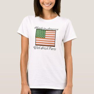 Camiseta Feito em América com peças irlandesas