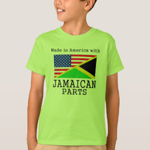 Camiseta Feito em América com peças jamaicanas