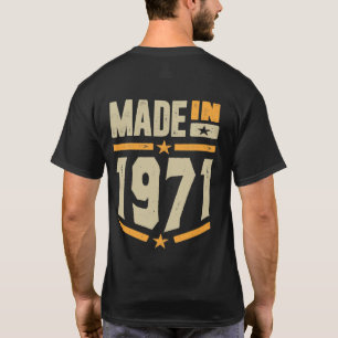 Camiseta Feito Em Aniversário De 1971