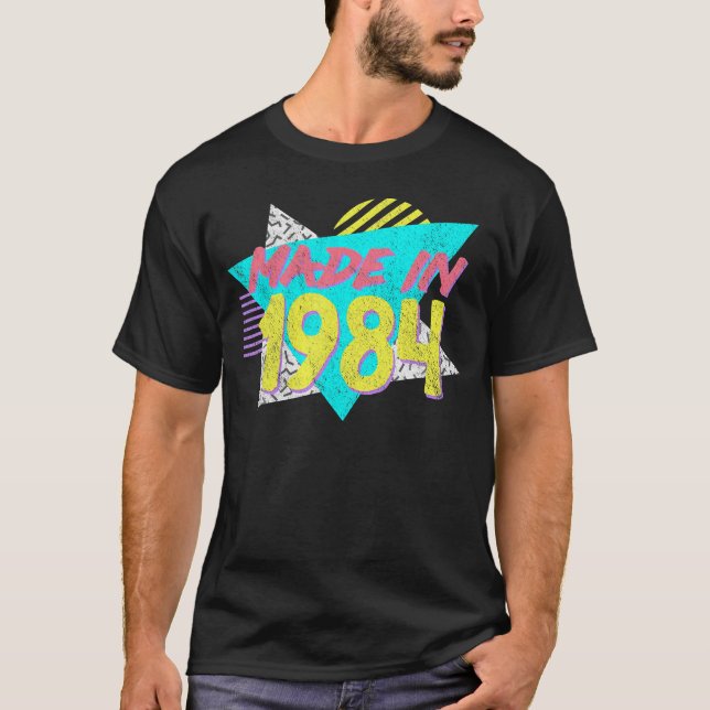 Camiseta Feito Em aniversário de 40 anos De 1984 (Frente)