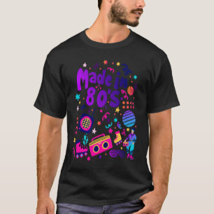 Camiseta Feito em anos 80 Legal Voltar à Ilustração da Estr