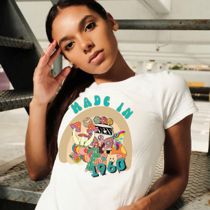 Camiseta Feito em Birthday Milestone de 1960