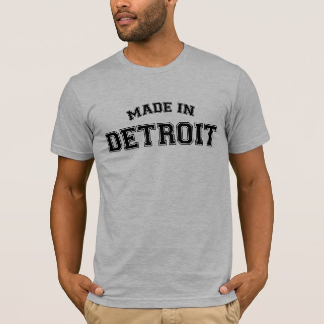 Camiseta Feito em Detroit T-Shirt City Nascer (Frente)