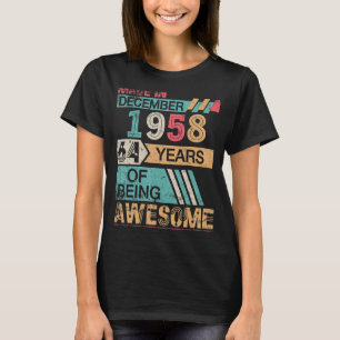 Camiseta Feito Em Dezembro De 1958 Feliz Aniversário, 64 An
