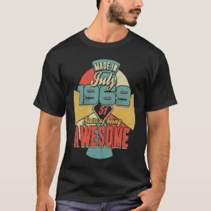 Camiseta Feito em JULHO de 1969, 51 anos de ser um passarin