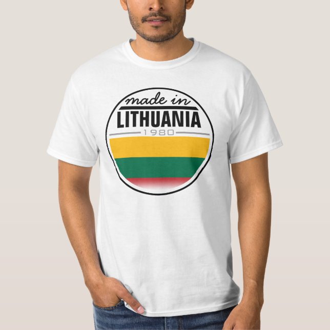 Camiseta Feito… em "Lithuania " (Frente)