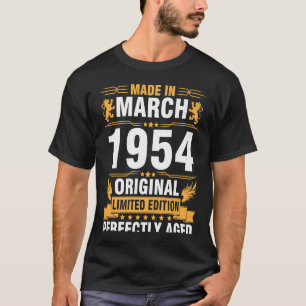 Camiseta Feito Em Março De 1954 Original Ltd Edition Perfec