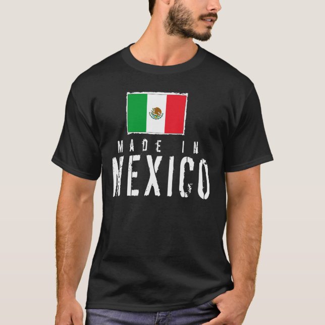 Camiseta Feito em México - obscuridade (Frente)