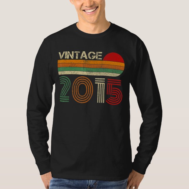 Camiseta Feito Em Nascimento De 7 De 2015, Com 7 Anos (Frente)