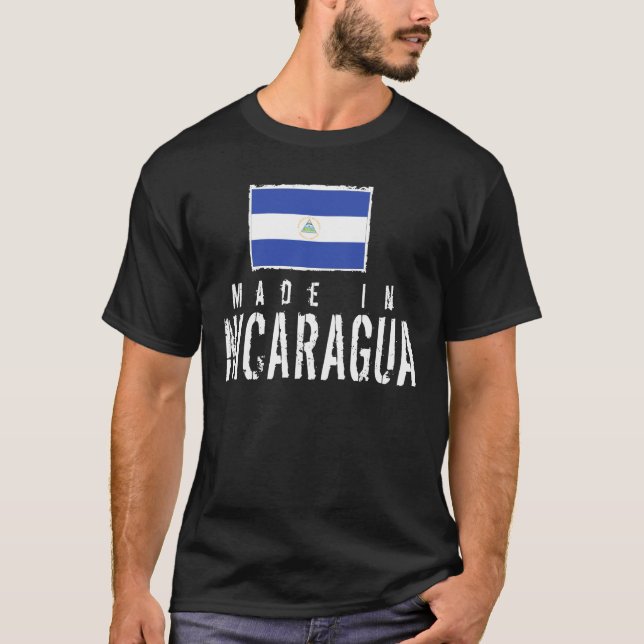 Camiseta Feito em Nicarágua - obscuridade (Frente)