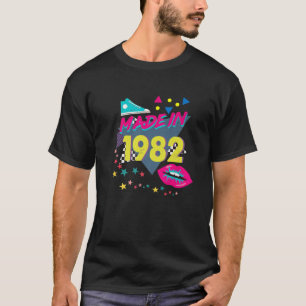 Camiseta Feito Em Números 1982 aniversário de 40 anos 80S 9