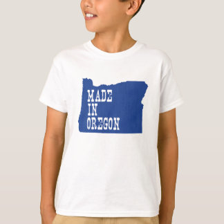 Camiseta Feito Em Oregon Map Shape Blue Background Kids