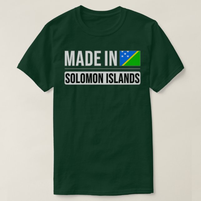 Camiseta Feito em Presente nas Ilhas Salomão para as Ilhas  (Frente do Design)