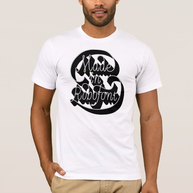 Camiseta Feito em RoboFont (Frente)