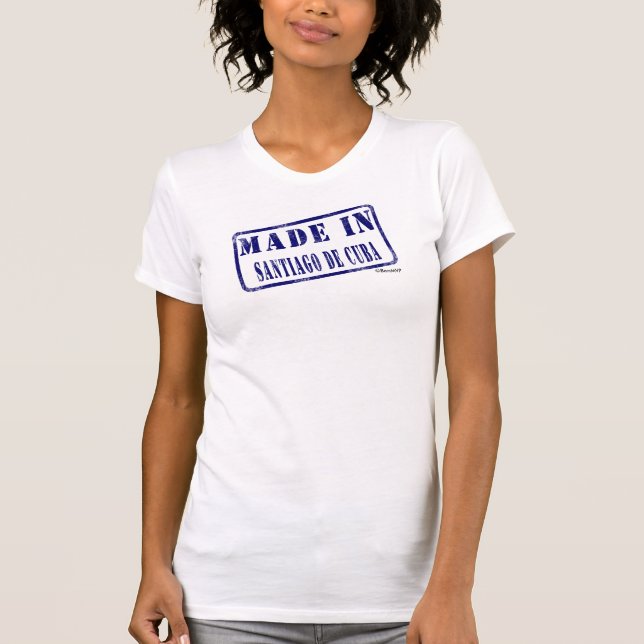 Camiseta Feito em Santiago de Cuba (Frente)