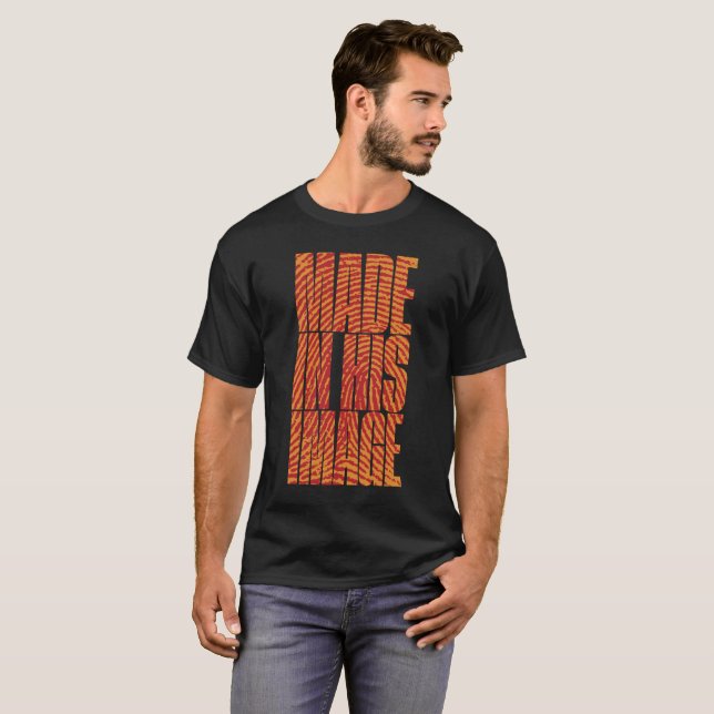 Camiseta Feito Em Sua Imagem (Laranja) (Frente Completa)