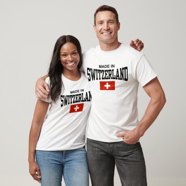 Camiseta Feito em Suiça (Unissex)