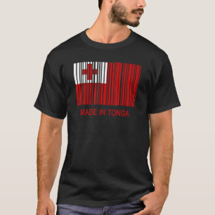 Camiseta Feito em Tonga Flag Barcode