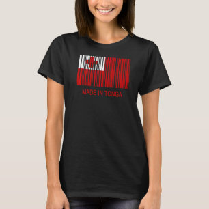 Camiseta Feito em Tonga Flag Barcode