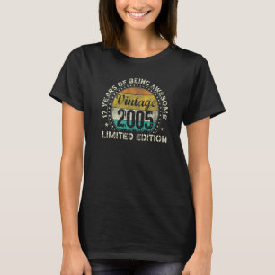 Camiseta Feito Em Vintage, 2005, Com 17 Anos