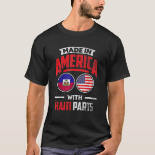 Camiseta Feito na América com Haiti Parte do Orgulho Haitia