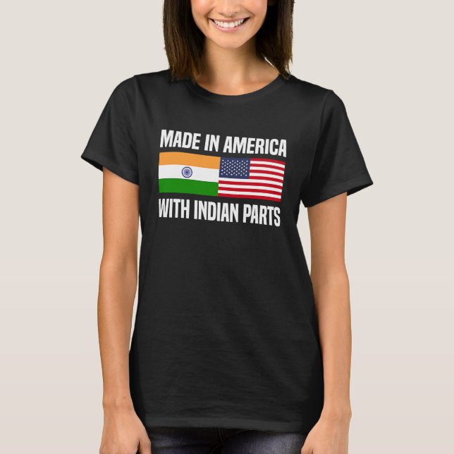 Camiseta Feito na América com índios sinos americanos (Frente)