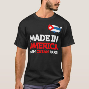 Camiseta Feito na América com Partes Cubanas Cuba EUA Ofere