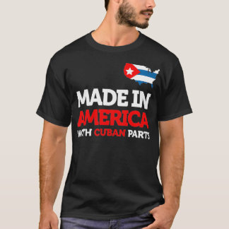 Camiseta Feito na América com Partes Cubanas Cuba EUA Ofere