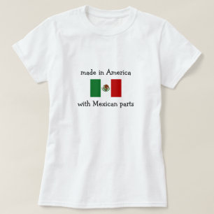 Camiseta feito na América com partes mexicanas