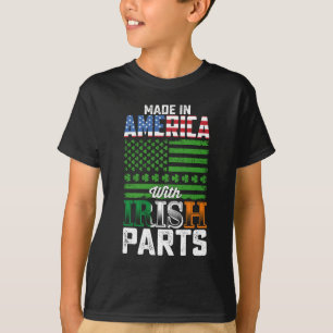 Camiseta Feito na América com Peças Irlandesas Dia de São P