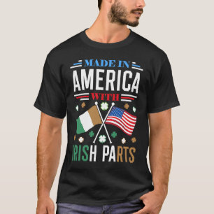 Camiseta Feito na América com Peças Irlandesas Herança Irla
