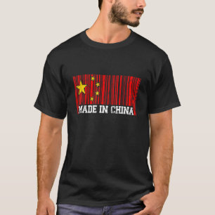 Camiseta Feito na China - Bandeira Chinesa