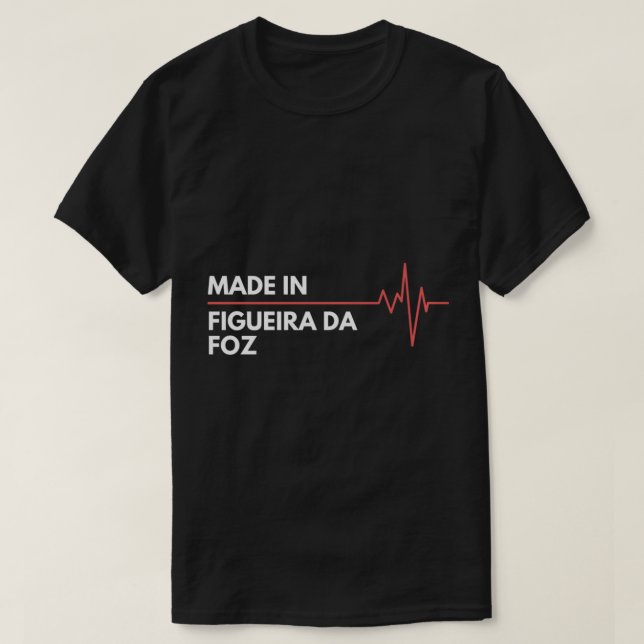 Camiseta Feito Na Figueira Da Foz Portugal (Frente do Design)
