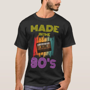 Camiseta FEITO NA FITA DE CASSETE DA VINTAGEM DE Anos 80