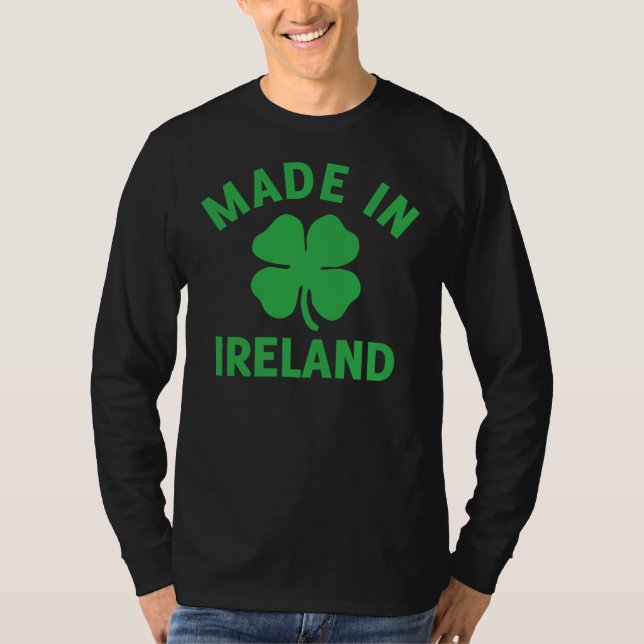 Camiseta Feito Na Irlanda, Em Dia de São Patrício (Frente)