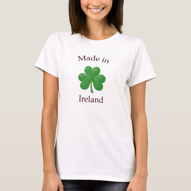 Camiseta Feito na Irlanda, em T-Shirt (Frente)