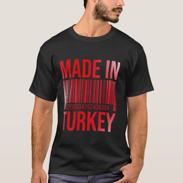 Camiseta Feito Na Turquia, Código De Barras T (Frente)
