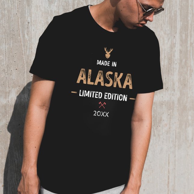 Camiseta Feito no Alaska - Edição Limitada - Ano (Criador carregado)