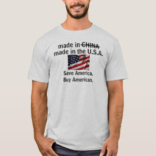 Camiseta Feito no apoio América dos EUA. Compre o american
