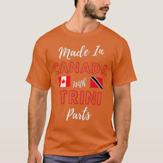 Camiseta Feito no Canadá com Trini Parts Trinidad e Tobag