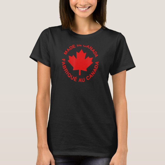Camiseta Feito no Canadá Fabrique au Canada Pride (Frente)