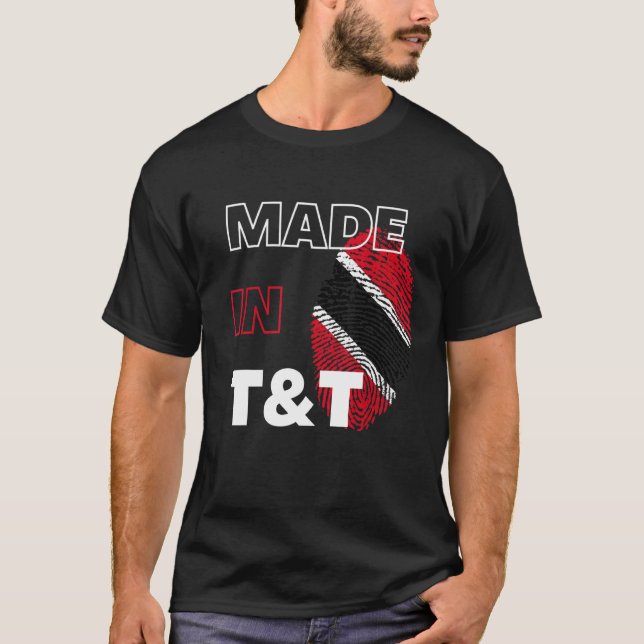 Camiseta Feito No Carnaval De Bandeira De Trinidad E Tobago (Frente)