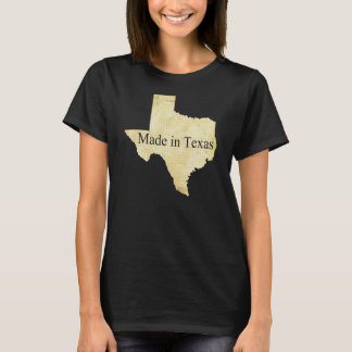 Camiseta Feito no t-shirt preto de Texas