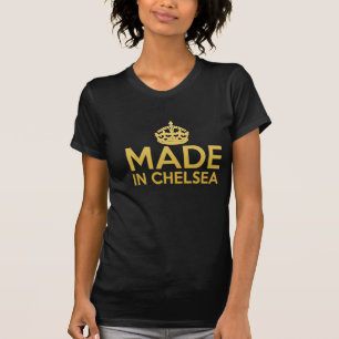 Camiseta Feito no tshirt das senhoras de Chelsea