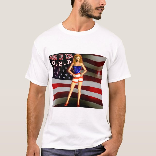 Camiseta Feito nos EUA (Frente)