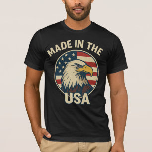 Camiseta Feito nos EUA - Bold Patriotic Eagle Tee