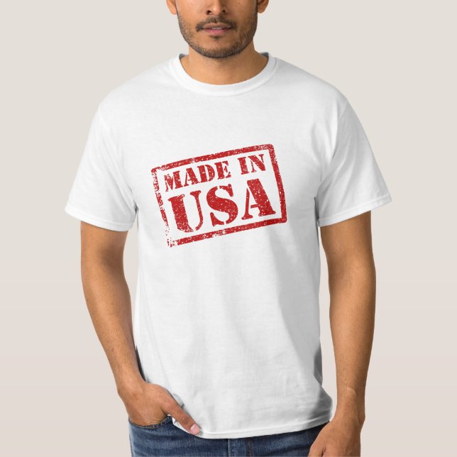 Camiseta Feito nos EUA, feitos em América (Frente)