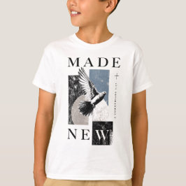 Camiseta Feito Novo 2 Coríntios 5:17 Batismo de Pomba Bruta
